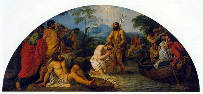 А.И. Иванов. Крещение Спасителя. Конец 1810 - начало 1811 гг. Из Казанского собора Санкт-Петербурга. ГТГ, Москва