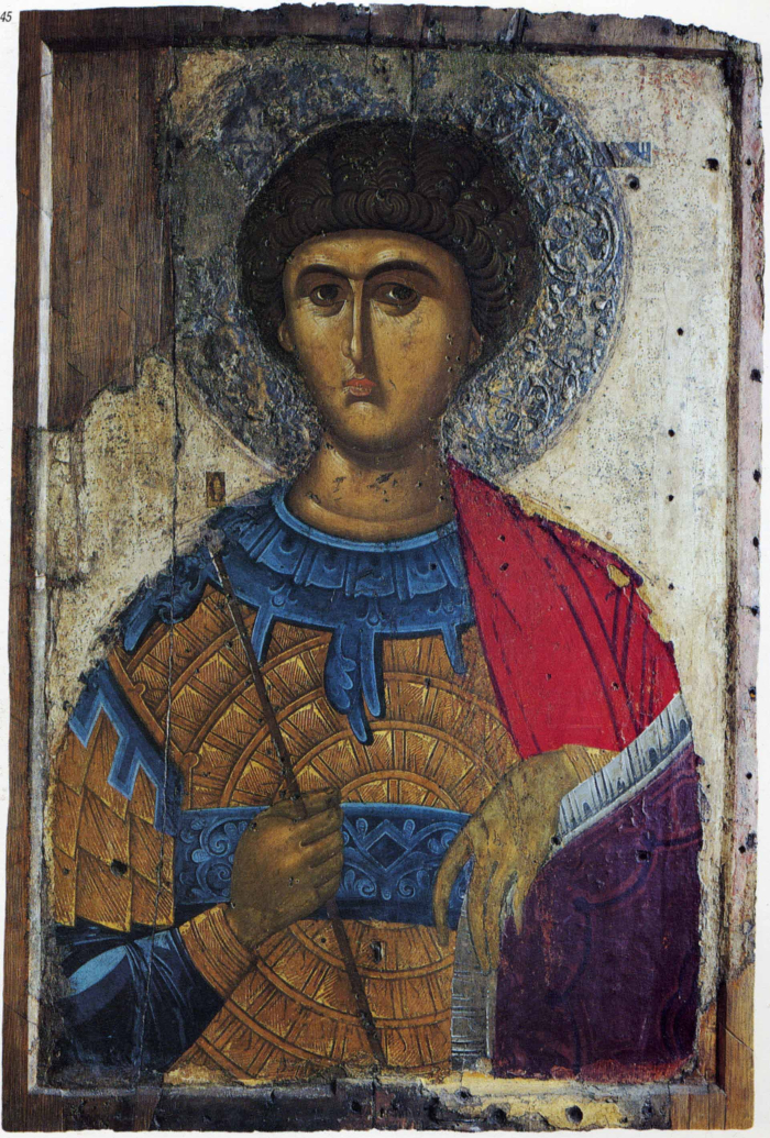Икона. Св. вмч. Георгий Победоносец. XIV в. Церковь Панагия Трипити. Греция