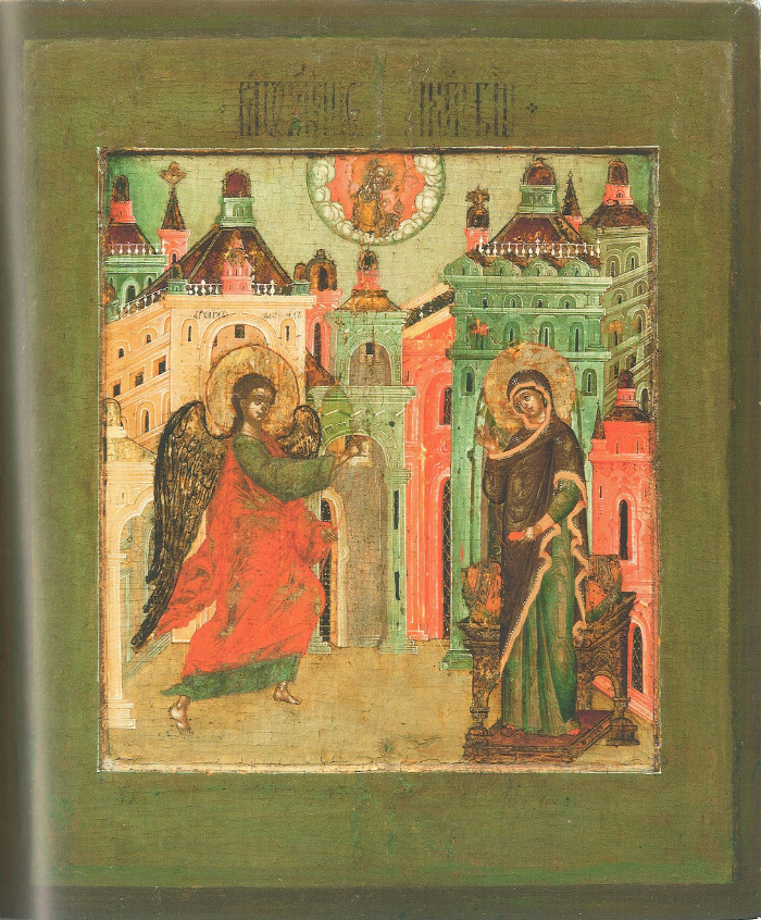 Икона. Благовещение. Вторая половина XVII в. Из собрания Е.Е.Егорова. ГИМ, Москва