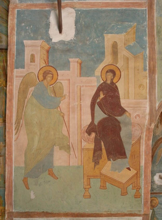Фреска. Благовещение. 1502 г. XVI в. Мастер Дионисий. Ферапонтов монастырь