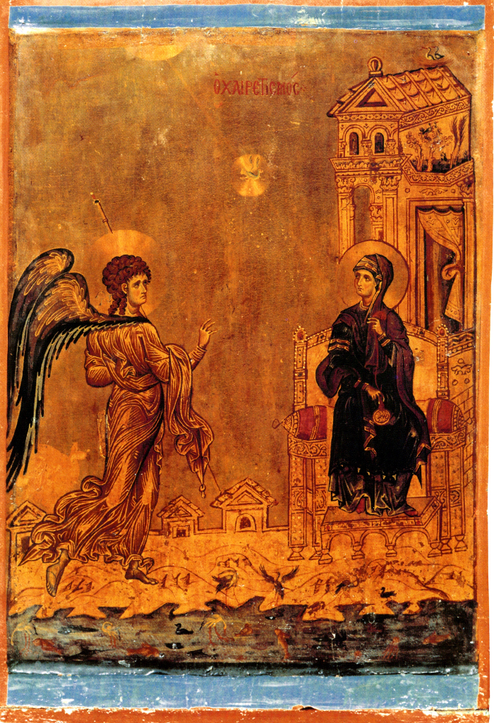 Икона. Благовещение Пресвятой Богородицы. XII в. Монастырь св. Екатерины. Синай, Египет