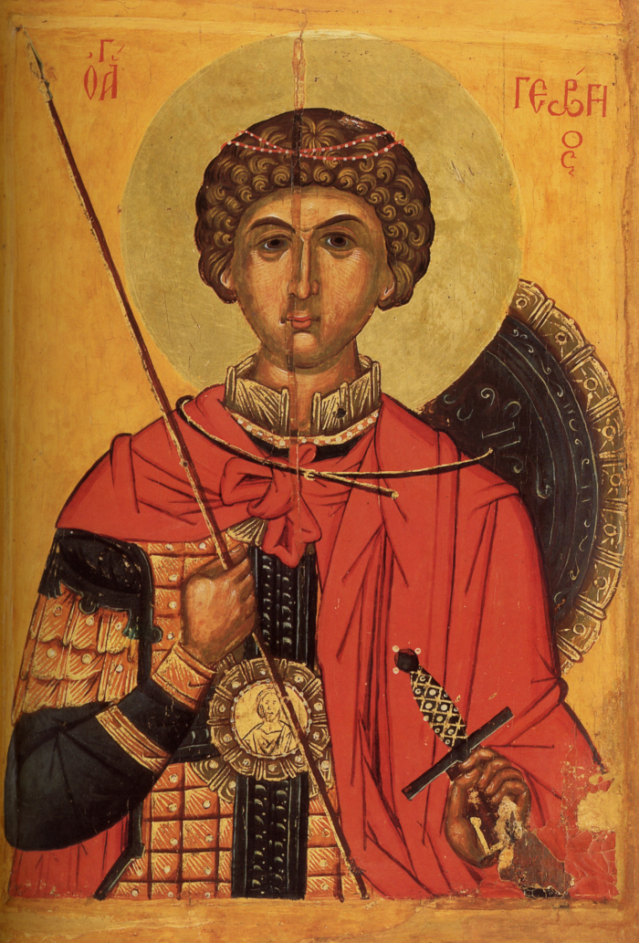 Икона. Св. вмч. Георгий Победоносец. Третья четверть XVI в. Монастырь Пантократор, Афон. Греция