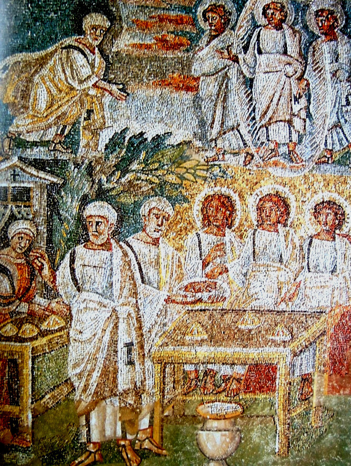 Гостеприимство Авраамово. Санта-Мария Маджоре. Рим V в.