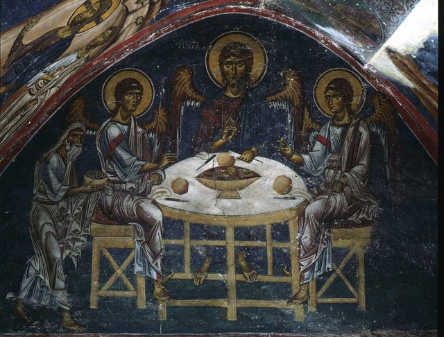 Троица Ветхозаветная. Монастырь Св. Иоанна Богослова. Патмос. XIII в.