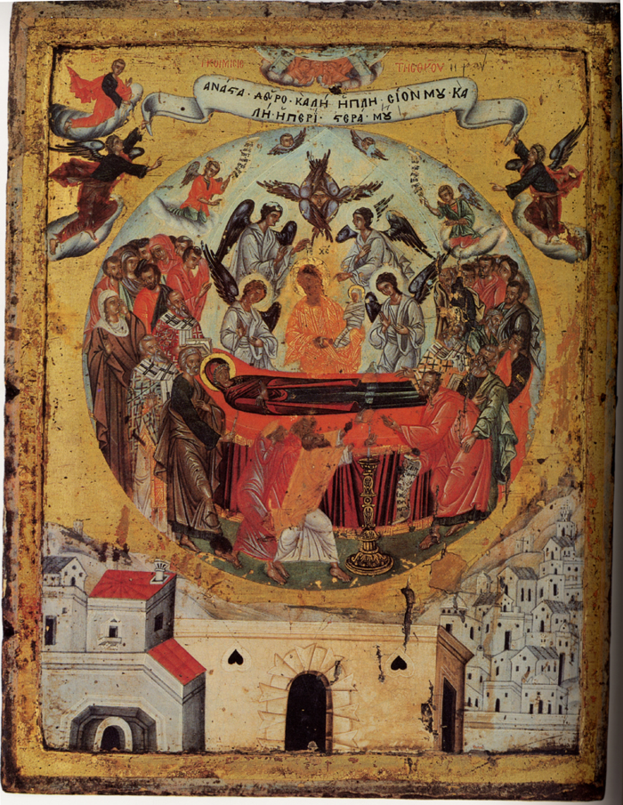 Икона. Успение Пресвятой Богородицы. XVII в. 1600 г. Монастырь Пантократор. Афон. Греция
