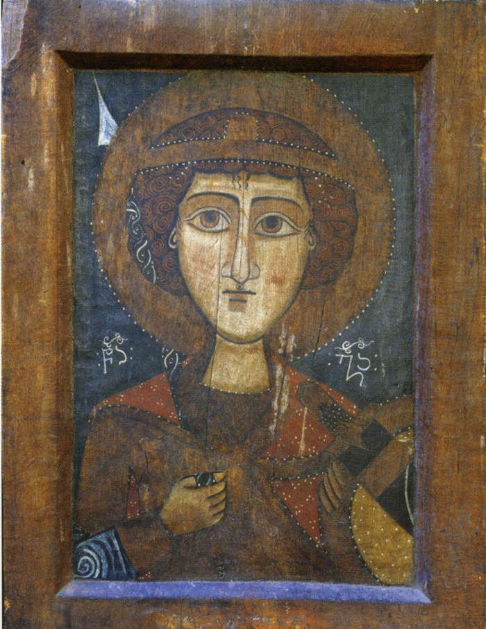 Икона. Св. вмч. Георгий Победоносец. XIII в. Музей истории и этнографии Сванетии, Грузия
