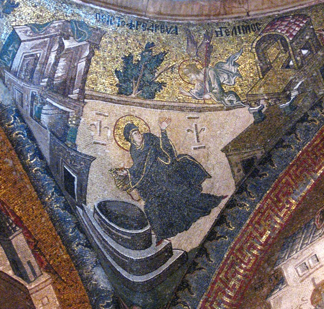 Мозаика. Благовещение. 1314 г. XIV в. Монастырь Хора (Кахрие-Джами). Стамбул