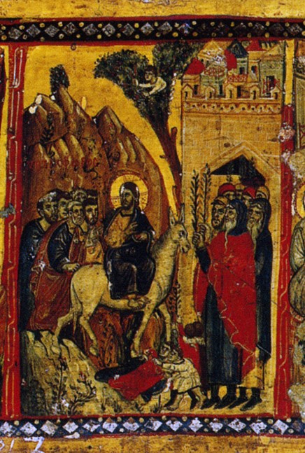 Икона. Вход Господень в Иерусалим. Византия. XIII в. Монастырь св. Екатерины. Синай, Египет