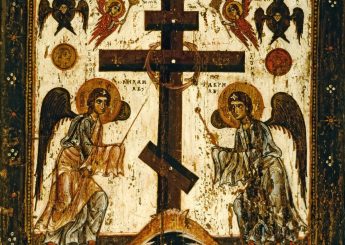 Икона Поклонение Кресту 12 век