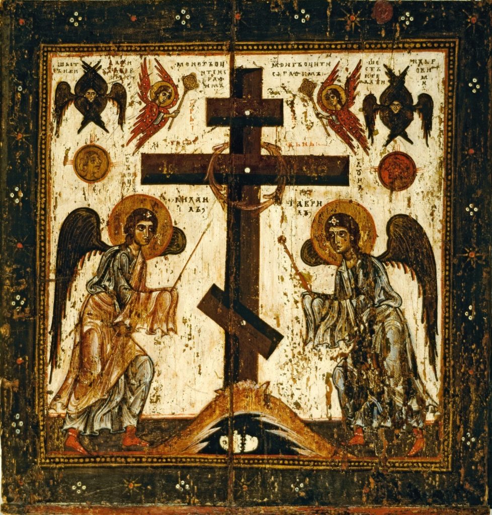 Икона Поклонение Кресту 12 век