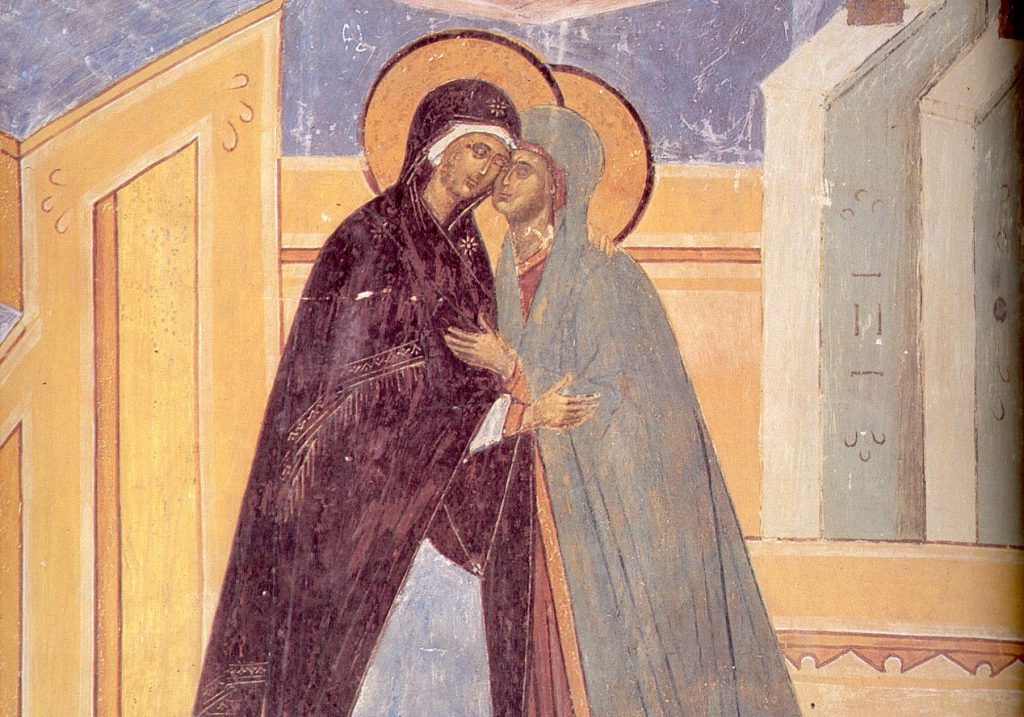 Фреска Встреча Девы Марии и Елизаветы