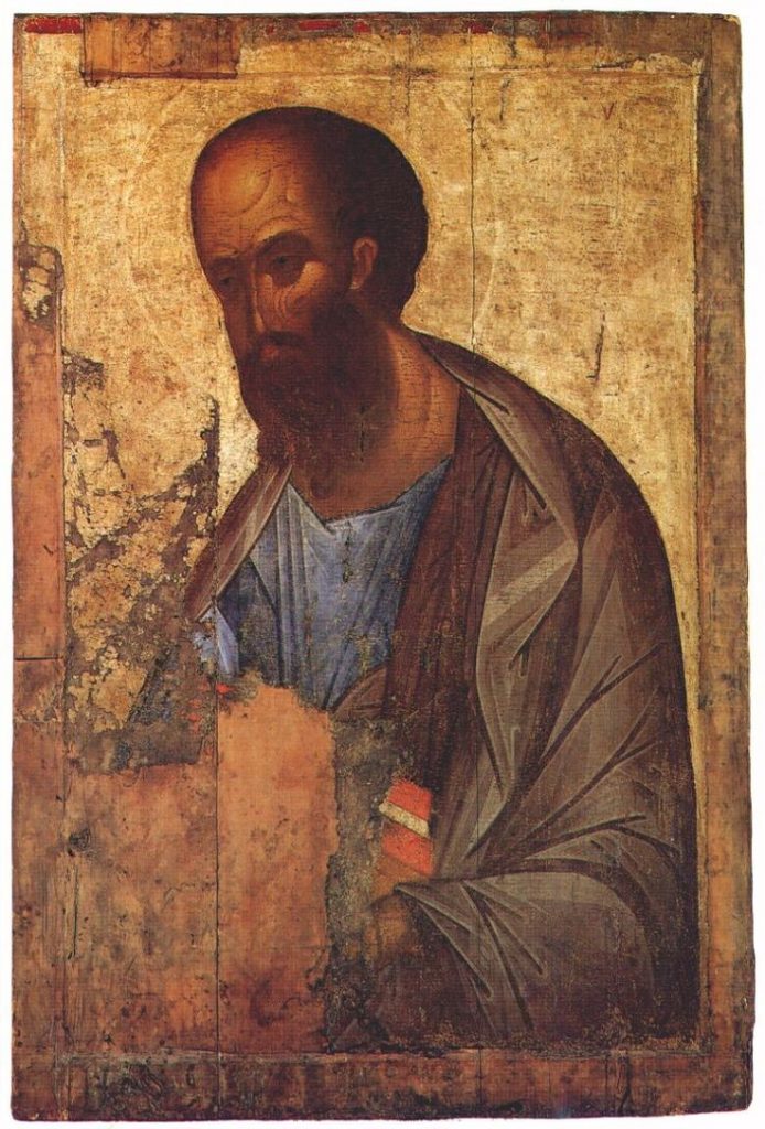 Икона Апостол Павел, Андрей Рублев, пер.пол.15 в