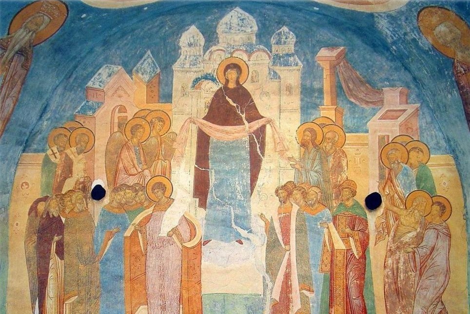 Фреска Покров Пресвятой Богородицы