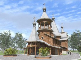 Собираем средства на завершение сруба деревянного храма Казанской Божией Матери