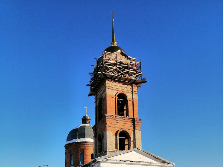 Крест с шаром для центрального купола Казанского храма
