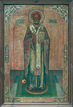 Икона святителя Николая, архиепископа Мир Ликийских, Чудотворца с частицей его святых мощей