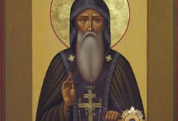 Икона преподобного Нила Столобенского с частицей мощей