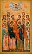 Икона Святых Двенадцати Бессребренников и Целителей