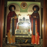 Икона святых благоверных князя Петра и княгини Февронии, Муромских чудотворцев.