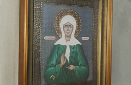 Икона блаженной Матроны Московской с частичкой мощей
