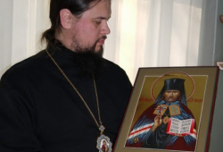 Икона святого Фаддея Тверского, с частицей мощей